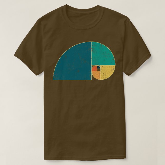 T-shirt Spirale rétro Fibonacci (Design devant)