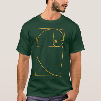 T-shirt Spirale sacrée de Fibonacci de rapport d'or