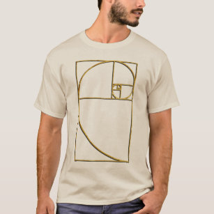 T-shirt Spirale sacrée de Fibonacci de rapport d'or