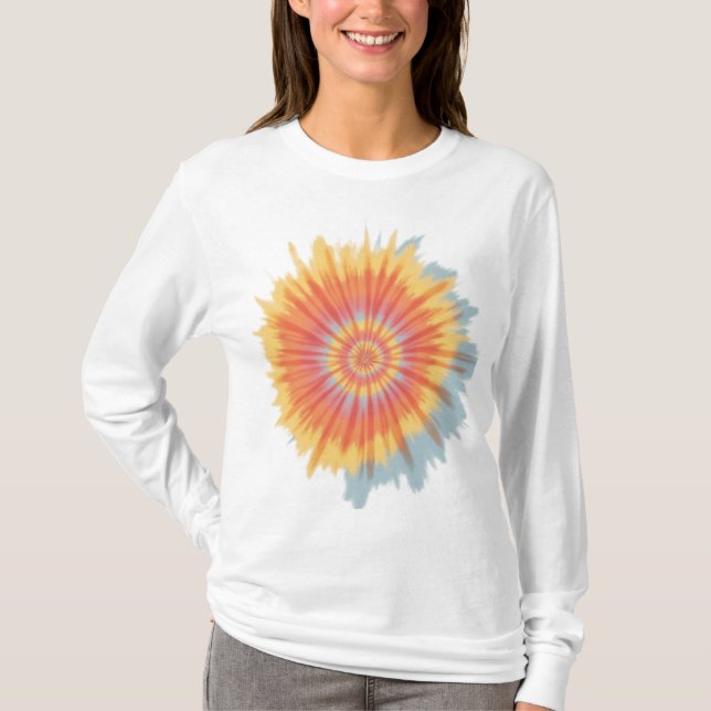T-shirt Spirale vintage de teinture (Devant)