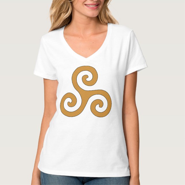 T-shirt Spirales Brown de Triskelion dorées (Devant)