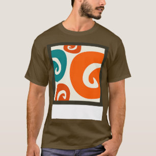 T-shirt spirales rétro vintages couleurs style post-art 60