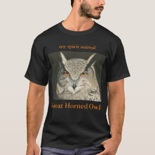 T-shirt Spirit Animal Grand Chouette à la corne