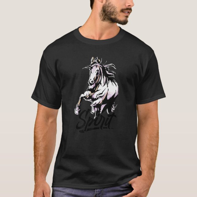 T-shirt Spirit Graphic Horse Lover Equestrider Horses (Devant)