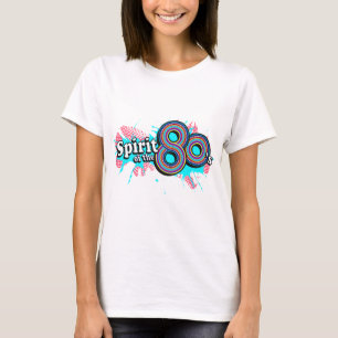 T-shirt "Spirit of the 80's" logo multi-blues pour femmes