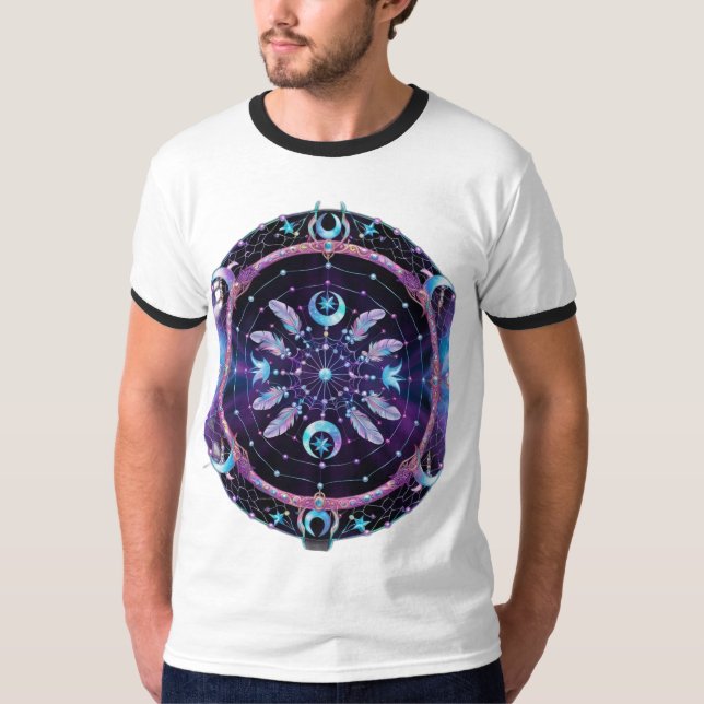 T-shirt Spirit of the Land : Native American Line-work (Devant)