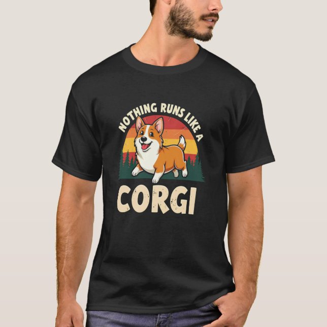 T-shirt Spirited Rien Ne Court Comme Corgi (Devant)