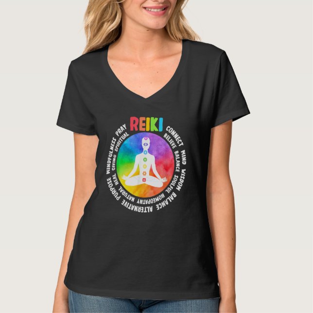T-shirt Spiritual Healing Holistic Healer Meditation Chakr (Devant)