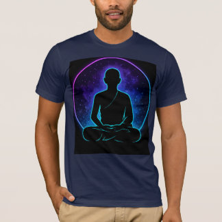T-shirt Spirituel du moine méditant au néon | Ze c