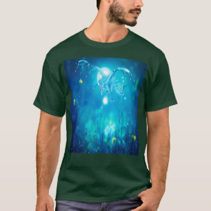 T-shirt spiritueux floraux dans la forêt
