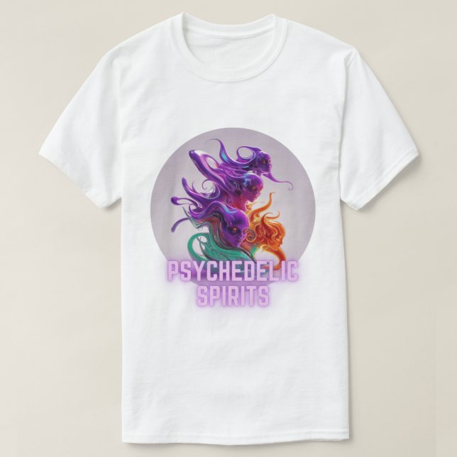 T-shirt Spiritueux psychédéliques - Âmes surréalistes (Design devant)