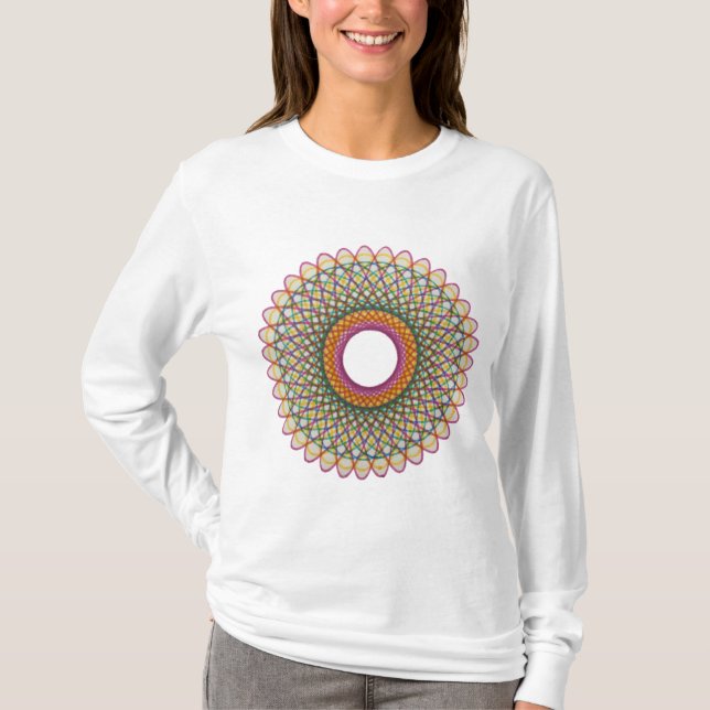 T-shirt Spirograph Pride Pattern: Pan (Devant)