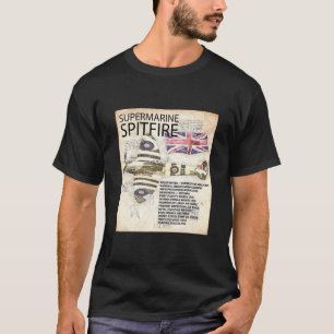 T-shirt Spitfire Avion RAF 2ÈME GUERRE MONDIALE Avion Avi
