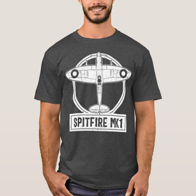 T-shirt Spitfire Fighter Supermarine RAF WW2 British (Devant)