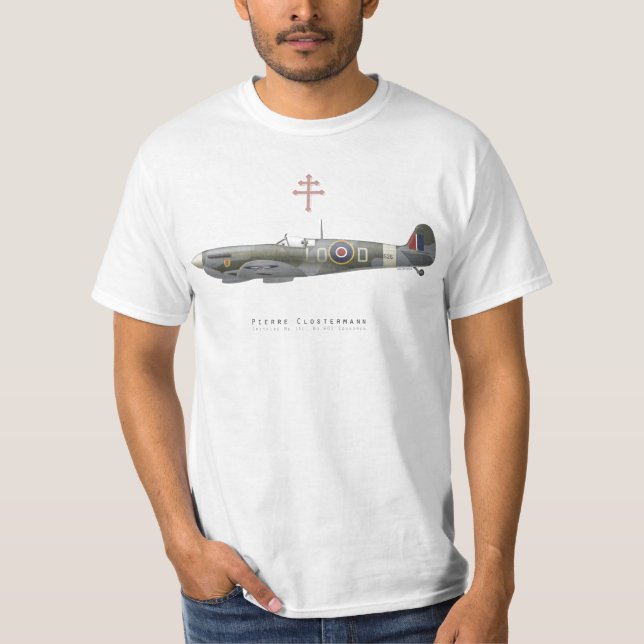 T-Shirt Spitfire Pierre Clostermann (Devant)