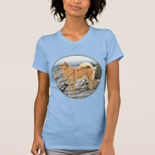 T-shirt Spitz finlandais à Seashore Peinture - Chien Art