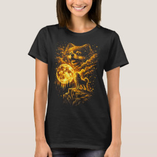 T-shirt Spitz nain hurlant à la lune vintage 90 drôle