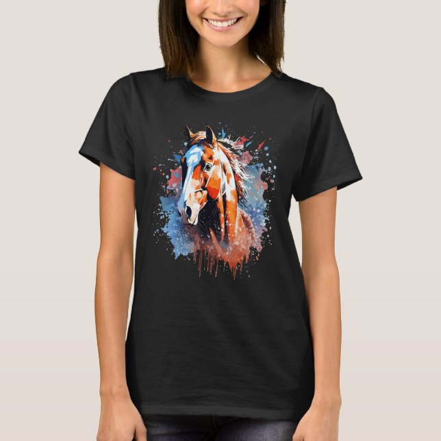 T-shirt Splash American Quarter Horse  Colorful (Devant)