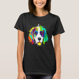T-shirt Splash Art coloré Beagle chien
