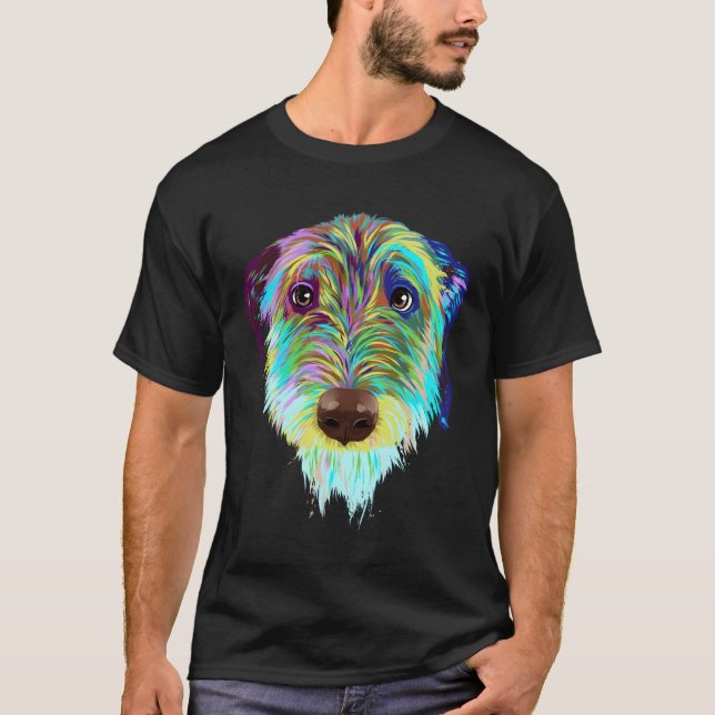 T-shirt Splash Dog Irish Wolfhound (Devant)