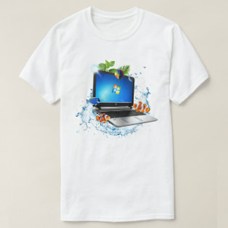 T-shirt Splash Laptop Frutiger Aero