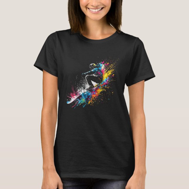 T-shirt Splash Skieur Ski Freestyle Ski Freeskiing (Devant)