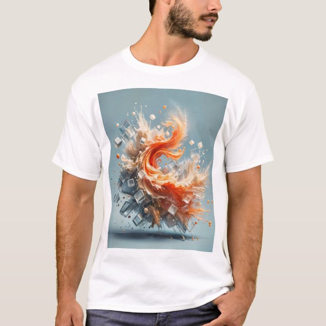 T-shirt Splash tropical (Devant)