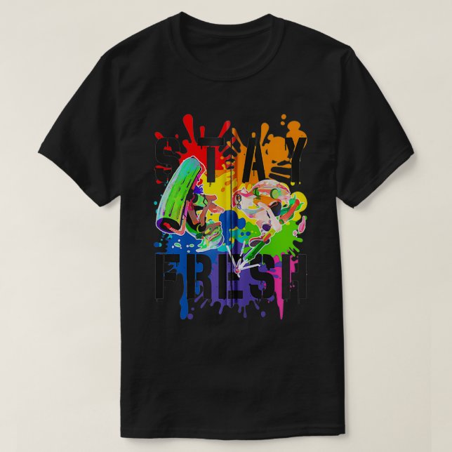 T-shirt Splatoon Pride Restez frais Rainbow Paint Splat Zi (Design devant)