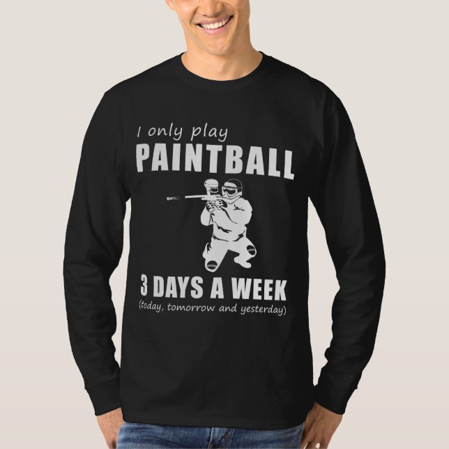T-shirt Splatter et Snicker - Je ne joue qu'à My Paintball (Devant)