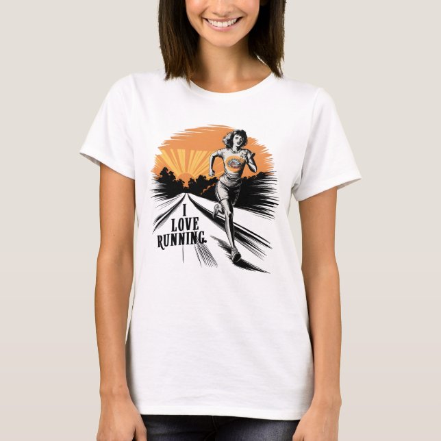 T-shirt Splatter Vibrant I Love Running (Devant)