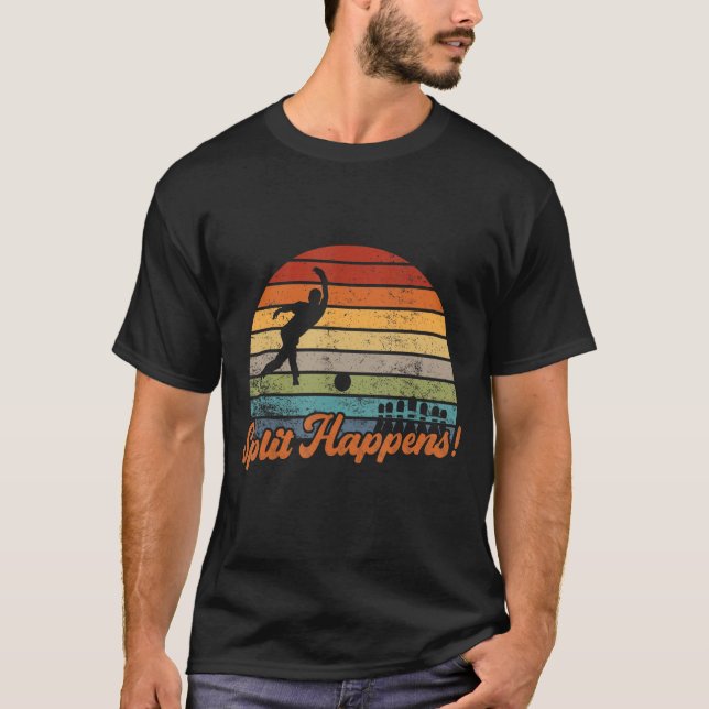 T-shirt Split Happy Retro Bowling (Devant)