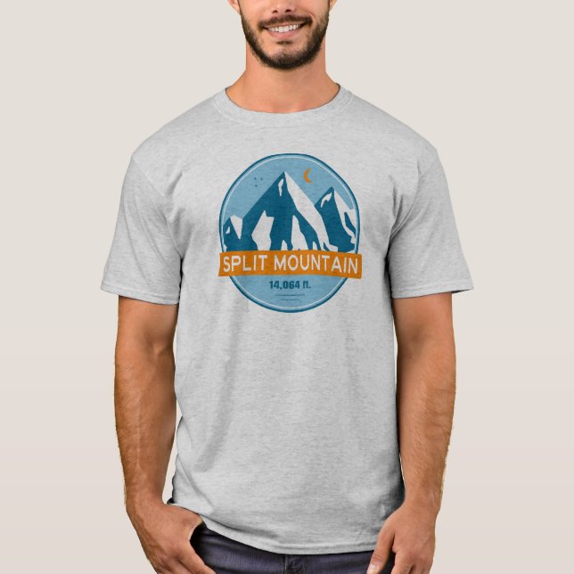 T-shirt Split Mountain California Étoiles Lune (Devant)