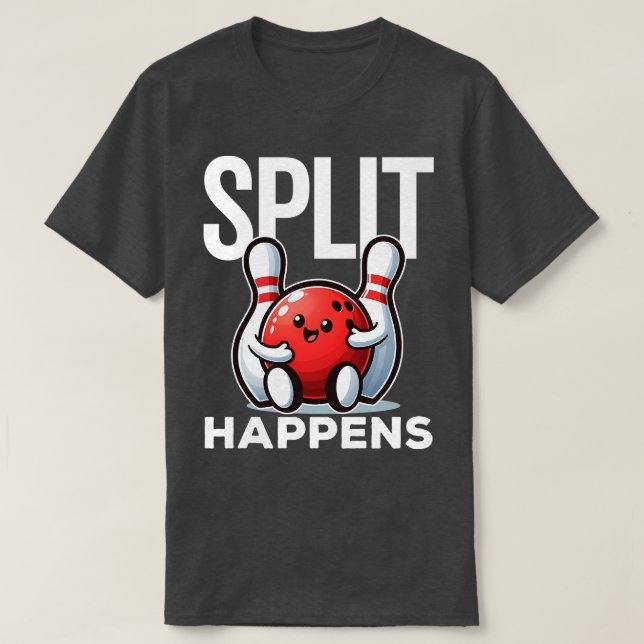 T-shirt Split Se Produit Drôle Bowling Dit (Design devant)