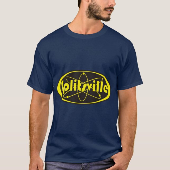 T-shirt Splitsville noir jaune Oversized (Devant)