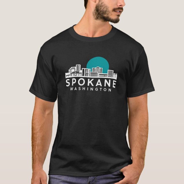 T-shirt Spokane, État de Washington (Devant)
