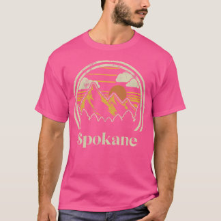 T-shirt Spokane Mountains Washington Randonnée Extérieur R