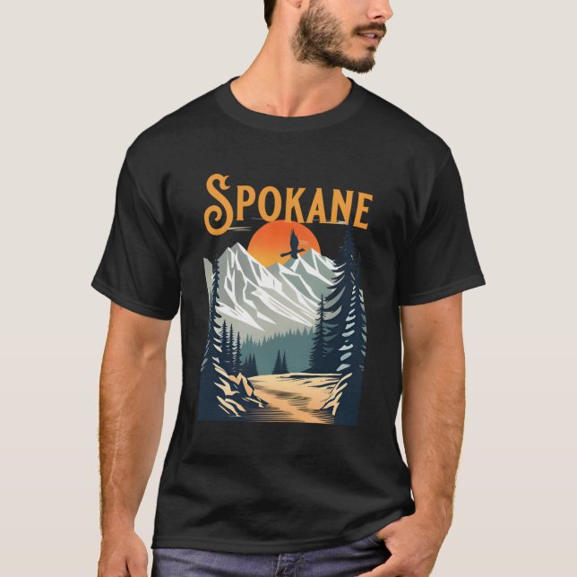 T-shirt Spokane Randonnée (Devant)