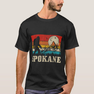 T-shirt Spokane Washington Bigfoot Vintage Mountain Hunter