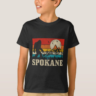 T-shirt Spokane Washington Bigfoot Vintage Mountain Hunter