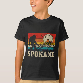 T-shirt Spokane Washington Bigfoot Vintage Mountain Hunter