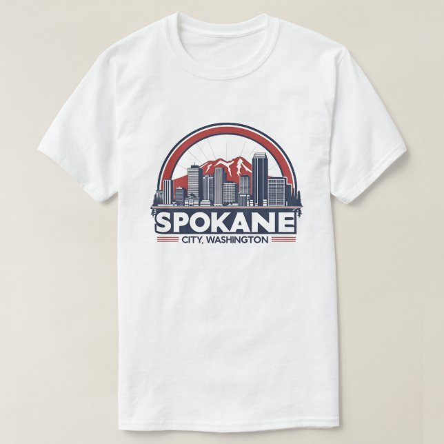 T-shirt Spokane Washington DC Horizon (Design devant)
