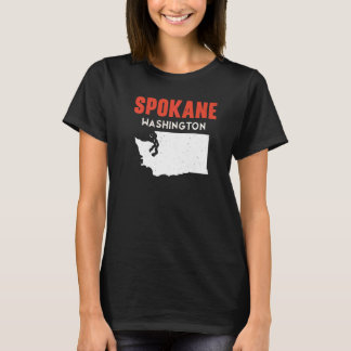 T-shirt Spokane Washington USA State America Travel Washin