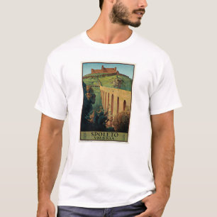 T-shirt Spoleto Ombrie Italie Poster Vintage voyage Art