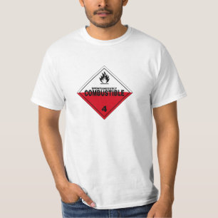 T-shirt Spontanément panneau d'avertissement de danger de