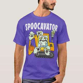 T-shirt Spoocavator Lazy Costume d'Halloween amusant Fantô