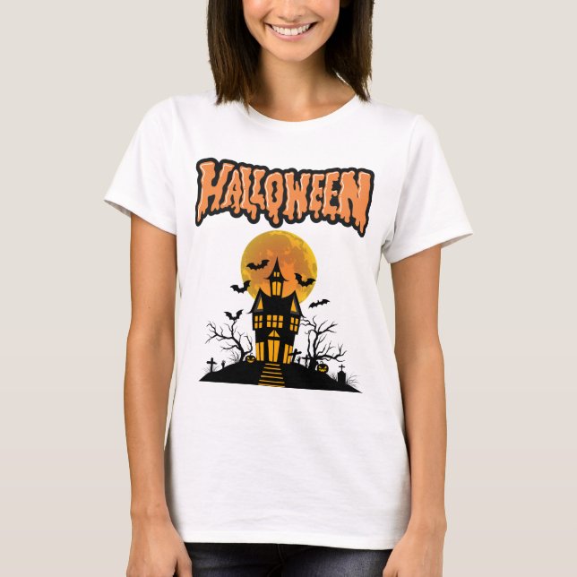T-shirt Spook Up Your Style with This Haunted House Hallow (Devant)