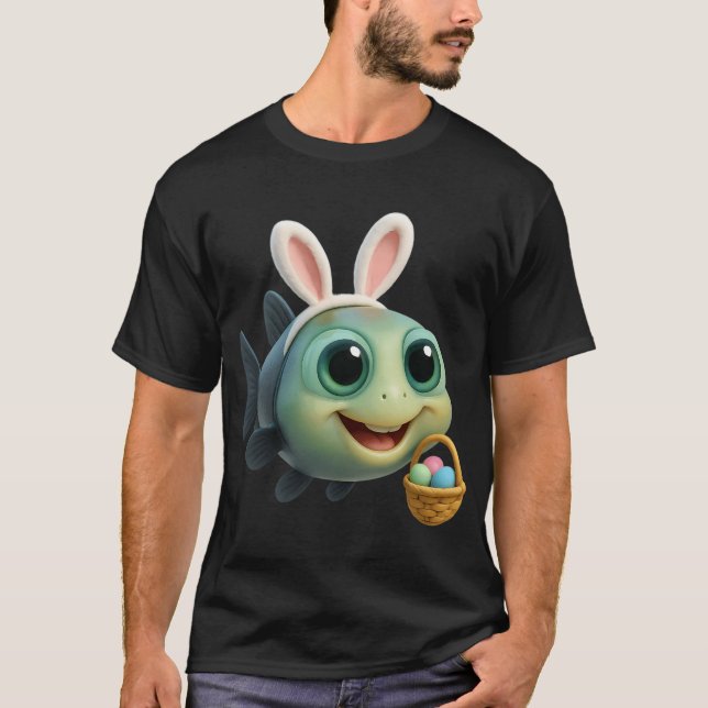 T-shirt Spookfish de Pâques à barre œil (Devant)