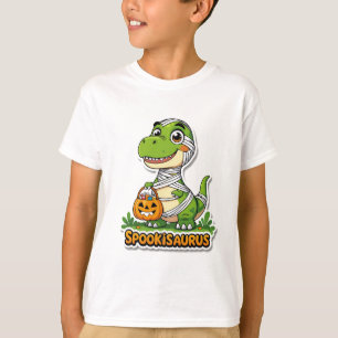 T-shirt Spookisaurus Mignon Dinosaure Mummy Halloween Enfa