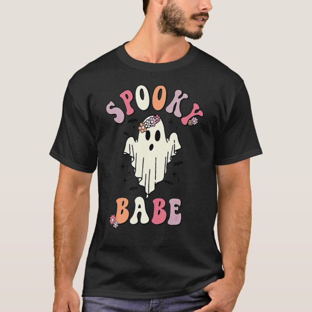 T-shirt Spooky Babe Spooky Vibes (Devant)