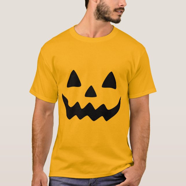 T-shirt Spooky Classic Jack-o'-Lantern Face (Devant)